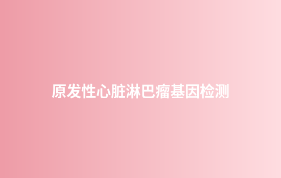 原发性心脏淋巴瘤基因检测