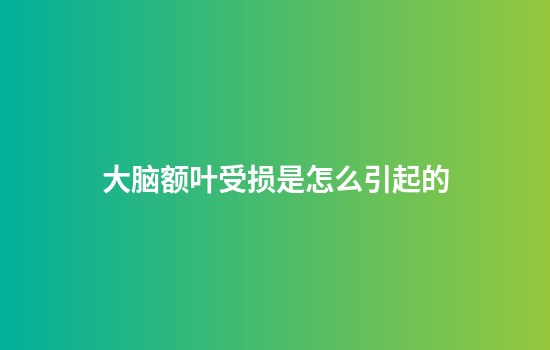 大脑额叶受损是怎么引起的