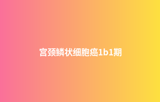 宫颈鳞状细胞癌1b1期