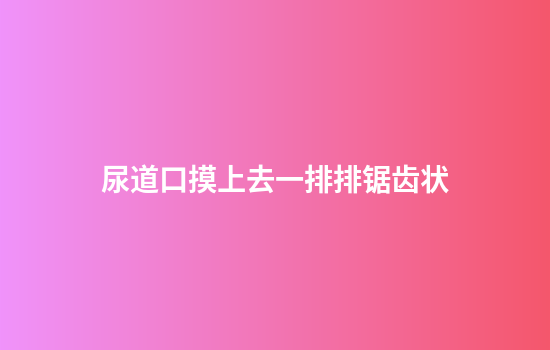 尿道口摸上去一排排锯齿状