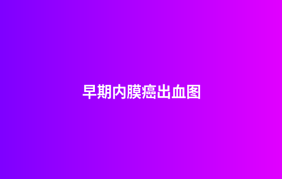 早期内膜癌出血图