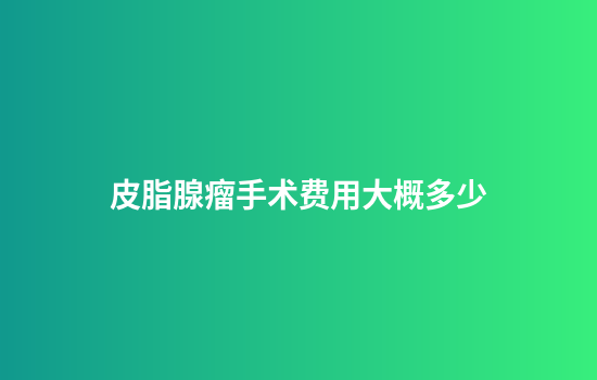 皮脂腺瘤手术费用大概多少