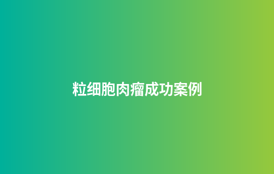 粒细胞肉瘤成功案例