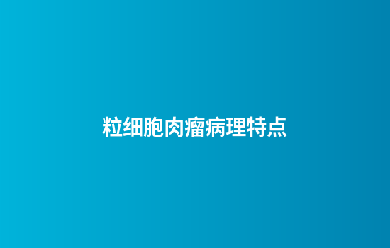 粒细胞肉瘤病理特点