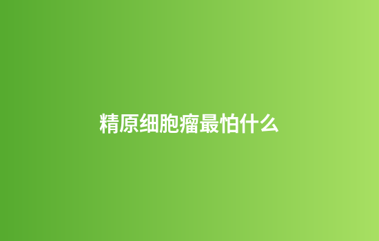 精原细胞瘤最怕什么