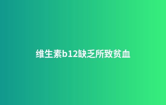 维生素b12缺乏所致贫血