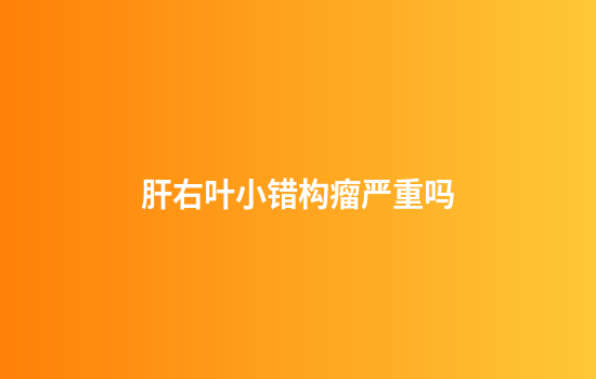 肝右叶小错构瘤严重吗