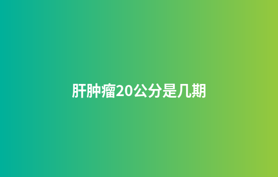 肝肿瘤20公分是几期