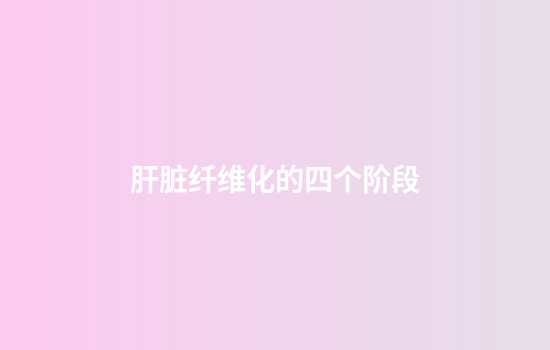 肝脏纤维化的四个阶段
