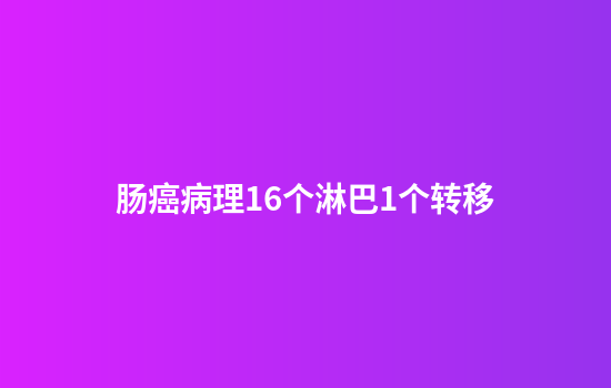 肠癌病理16个淋巴1个转移