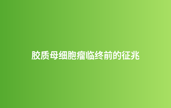 胶质母细胞瘤临终前的征兆