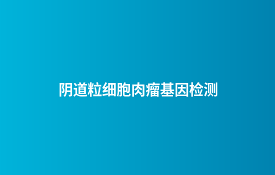 阴道粒细胞肉瘤基因检测