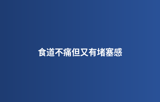 食道不痛但又有堵塞感
