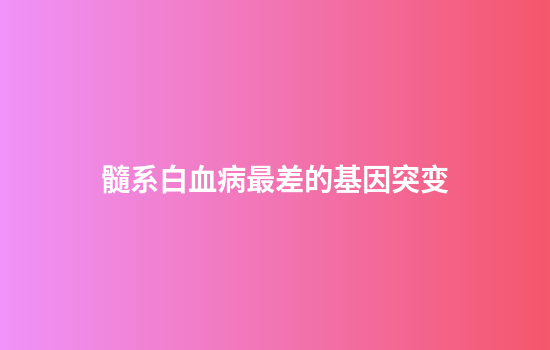 髓系白血病最差的基因突变