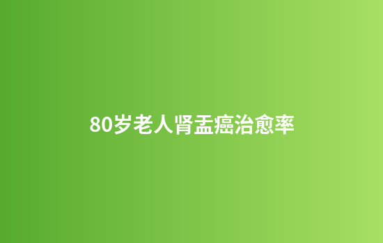 80岁老人肾盂癌治愈率